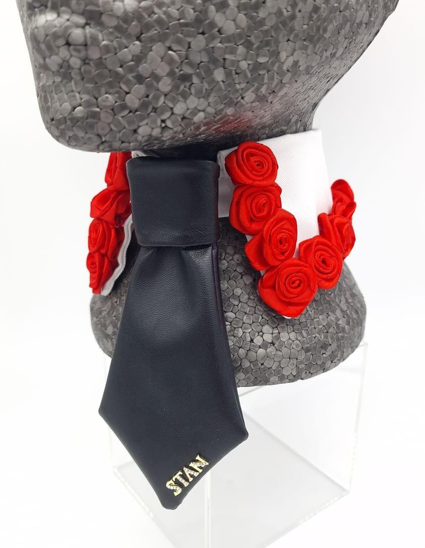 Personalised tie with rose collar -The interchangeable tie system