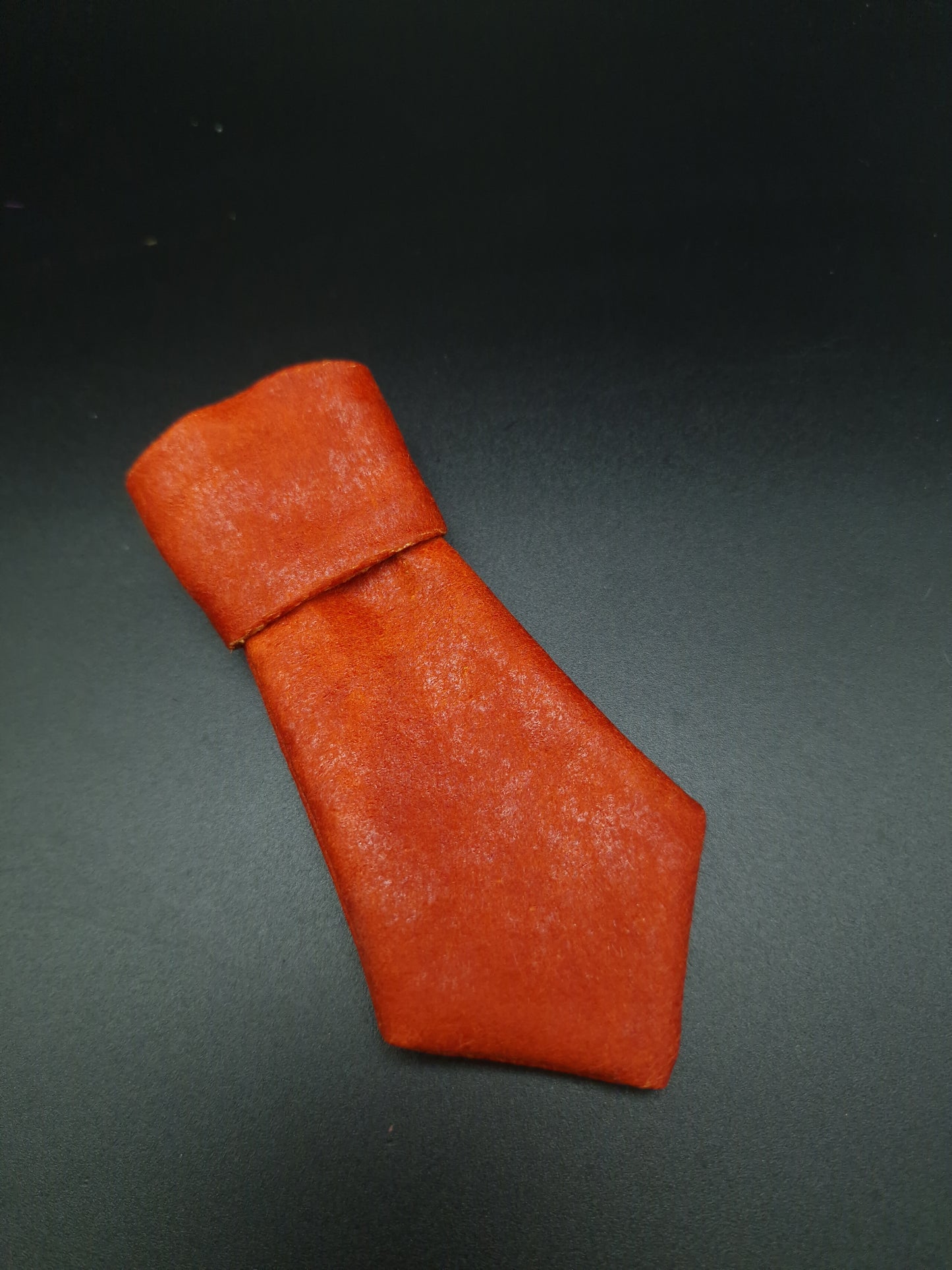 Orange faux leather tie ONLY - The interchangeable System