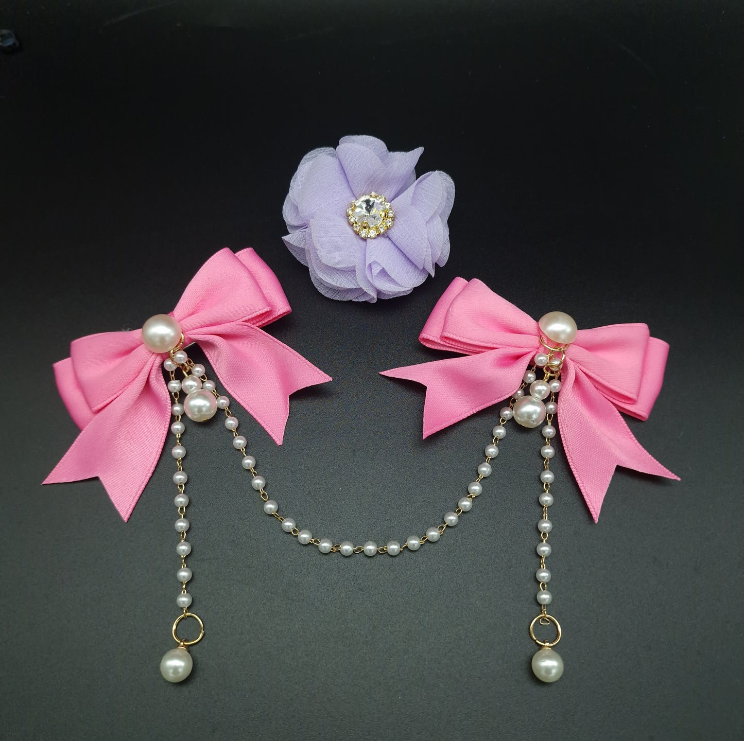 Bow and flower set - The interchangeable Collar system