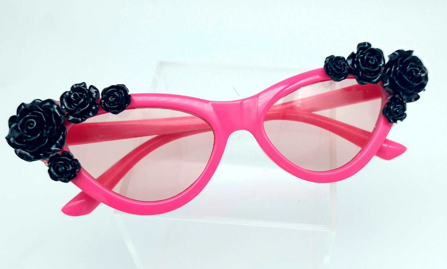 Pink and black rose sunglasses