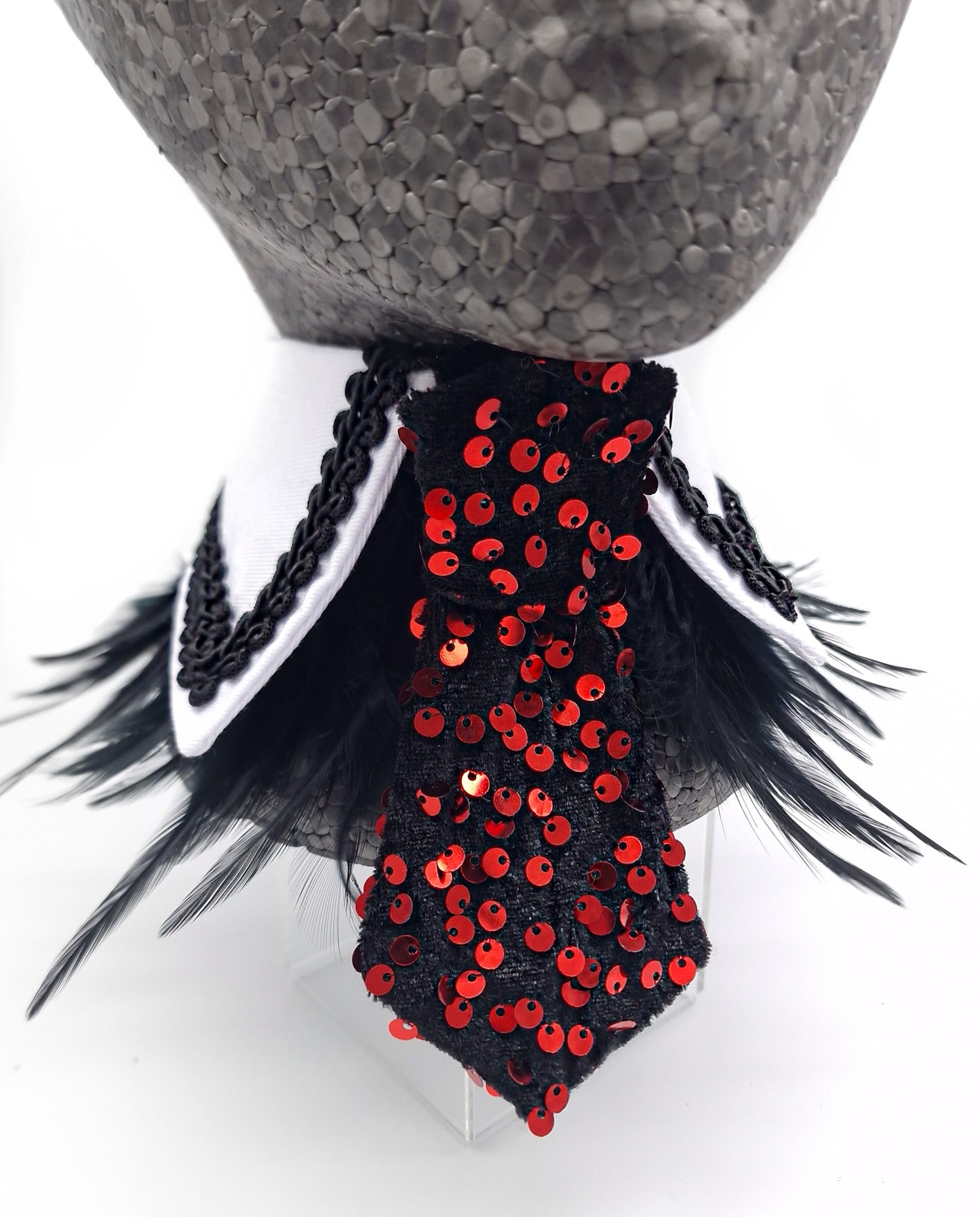 The red sparkle tie and Festive collar - The interchangeable tie system