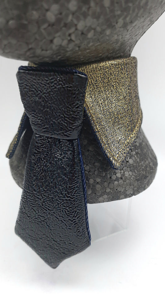The Gold Denim collar with the men in black tie - The interchangeable tie system