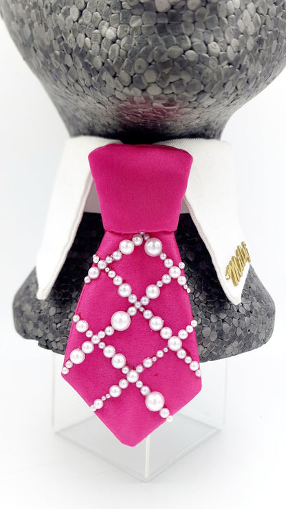 The Milly pearl collar and tie set - The interchangeable tie system