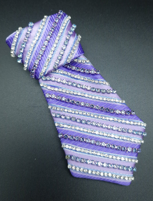 The lilac striped Tie - The interchangeable System - Limited Edition