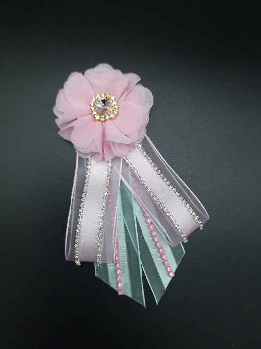 Pink and acqua Ascot Tie ONLY- The interchangeable System - Limited Edition