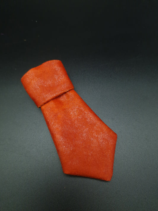 Orange faux leather tie ONLY - The interchangeable System