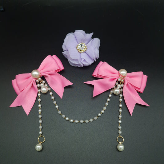 Bow and flower set - The interchangeable Collar system