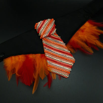 The orange striped Tie - The interchangeable System -