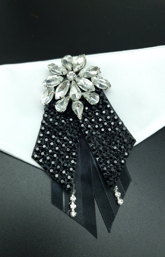 Black Boujee Ascot Tie - The interchangeable System - Limited Edition
