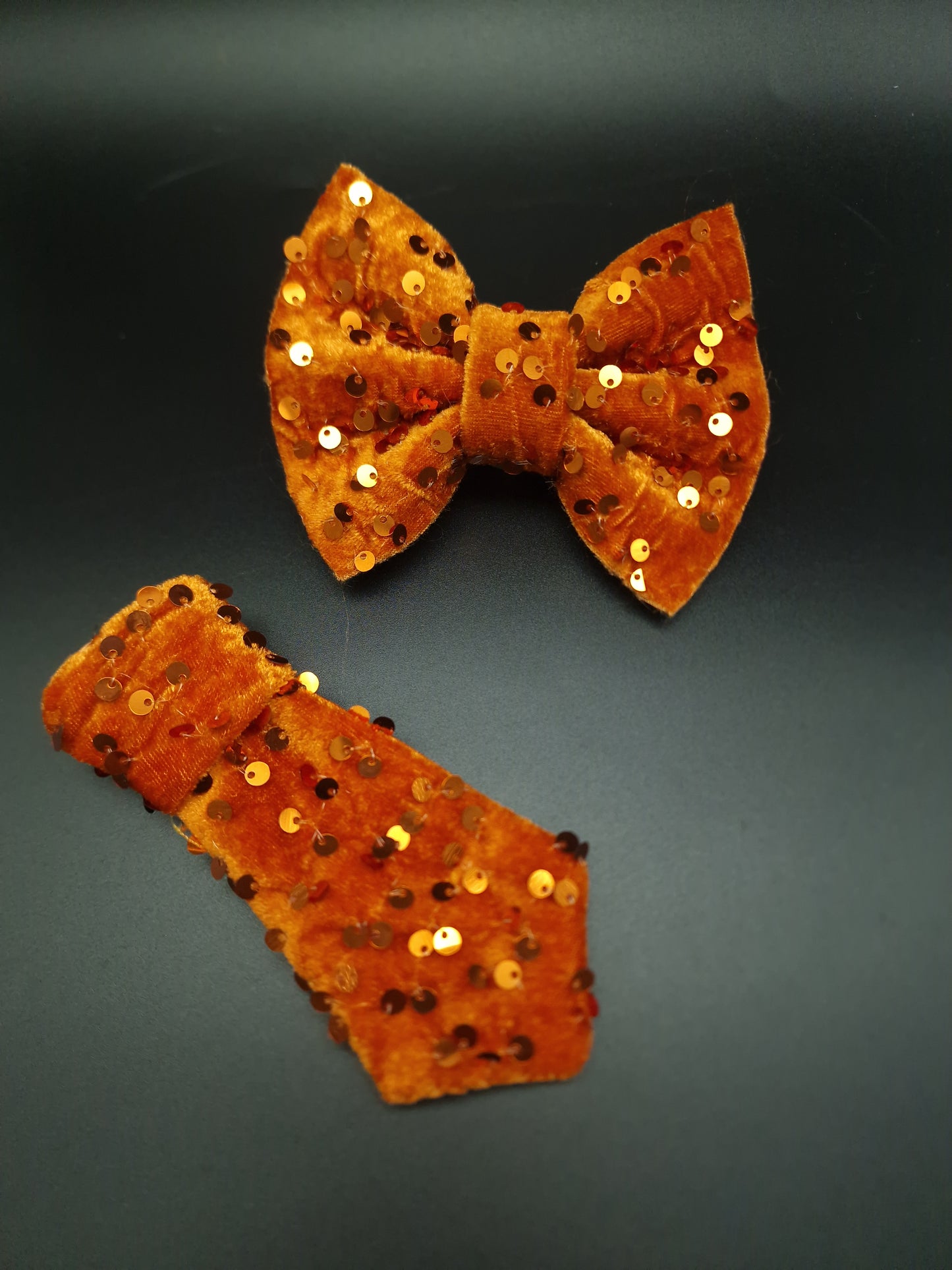 Burnt orange sequin tie ONLY - The interchangeable System
