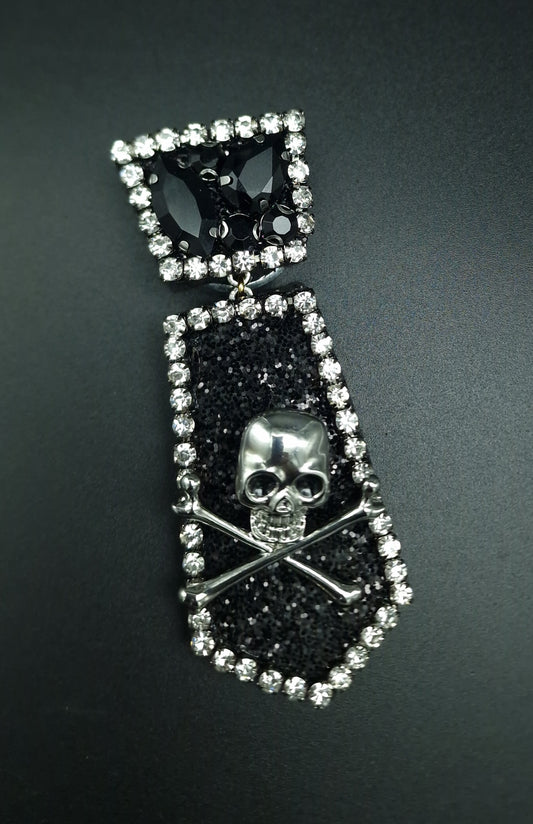 The Coffin Tie with skull pin - The interchangeable System - Limited Edition