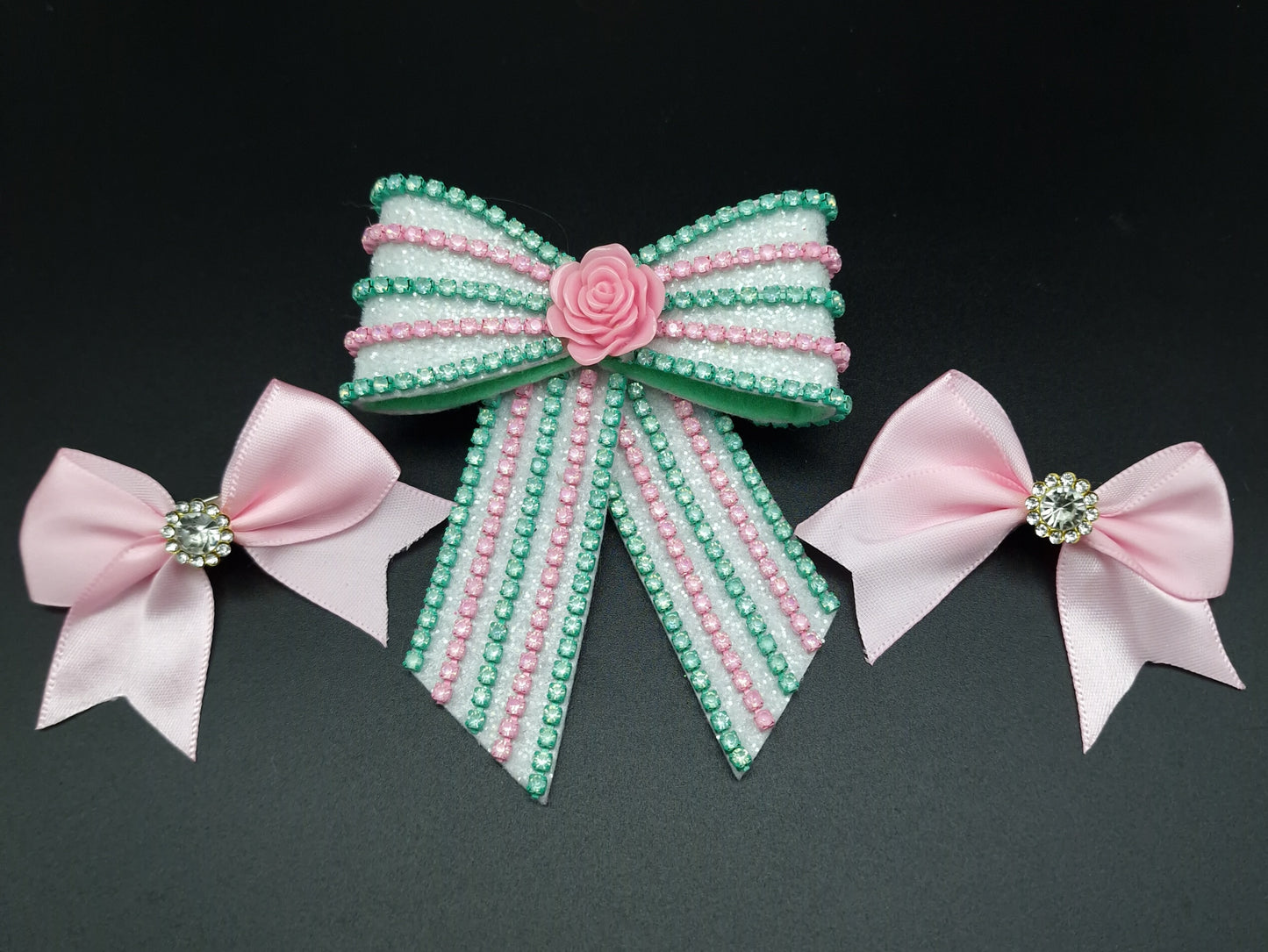 Peppermint and strawberry Bow Tie - The interchangeable System - Limited Edition