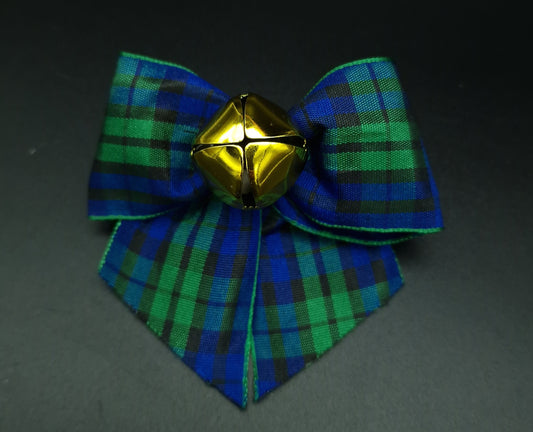 Green and blue tartan Bow Tie - The interchangeable System - Limited Edition