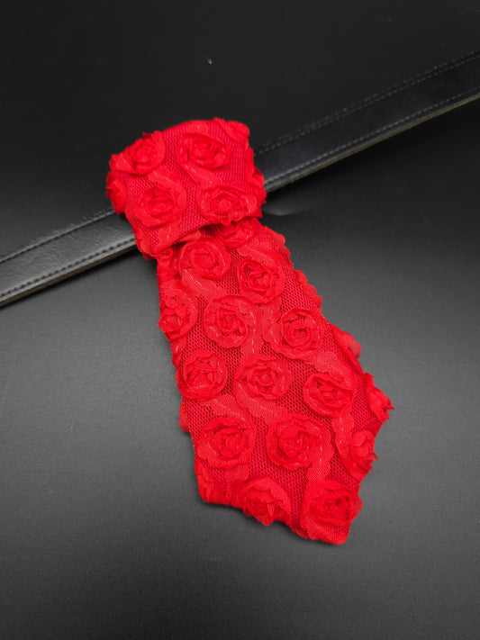 3D red rose tie ONLY - The interchangeable System