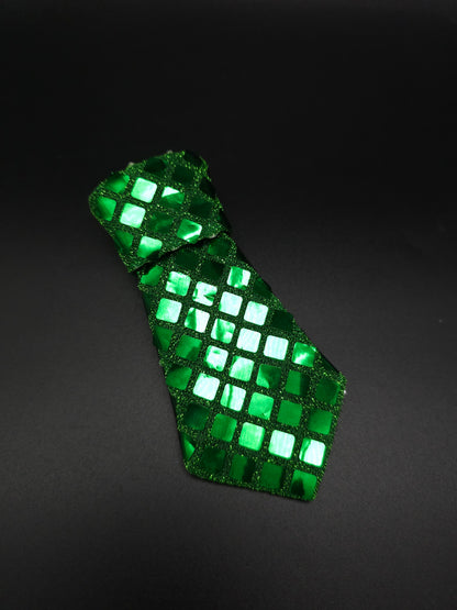 Green mirror Tie - The interchangeable System
