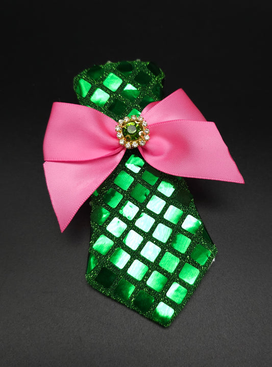 Green mirror Tie - The interchangeable System