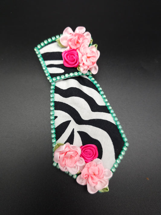 Floral Zebra Tie